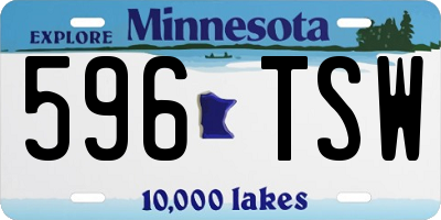 MN license plate 596TSW