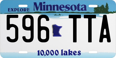 MN license plate 596TTA