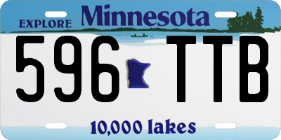 MN license plate 596TTB