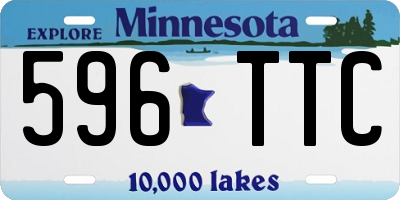 MN license plate 596TTC