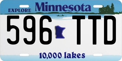 MN license plate 596TTD