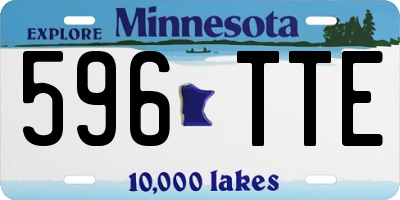 MN license plate 596TTE