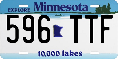 MN license plate 596TTF