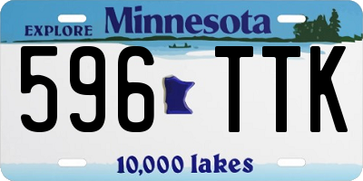 MN license plate 596TTK