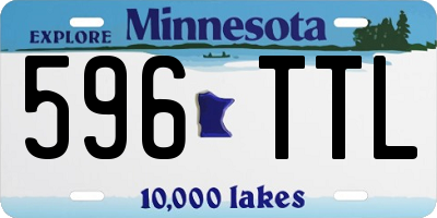 MN license plate 596TTL