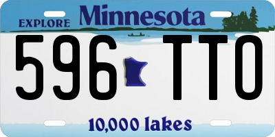 MN license plate 596TTO