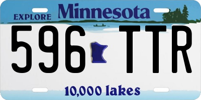 MN license plate 596TTR