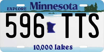 MN license plate 596TTS