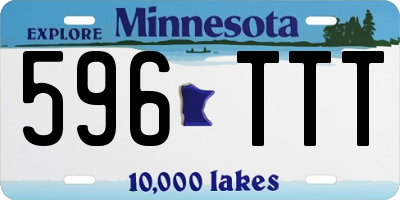 MN license plate 596TTT