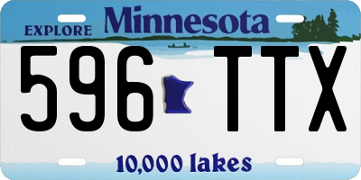 MN license plate 596TTX