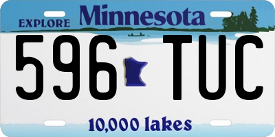 MN license plate 596TUC