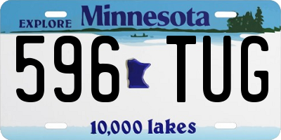 MN license plate 596TUG