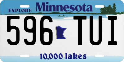 MN license plate 596TUI