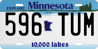 MN license plate 596TUM