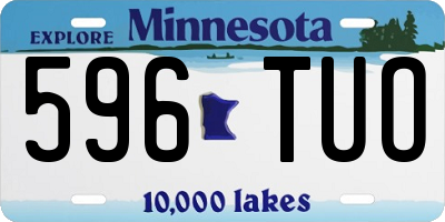 MN license plate 596TUO