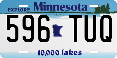 MN license plate 596TUQ