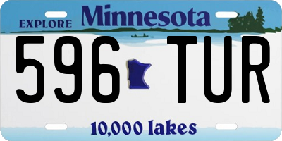 MN license plate 596TUR