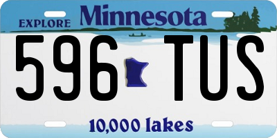 MN license plate 596TUS