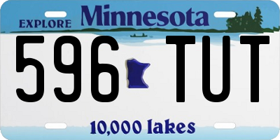 MN license plate 596TUT