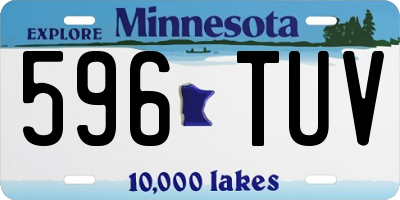 MN license plate 596TUV