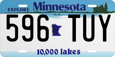 MN license plate 596TUY