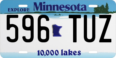 MN license plate 596TUZ