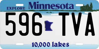 MN license plate 596TVA