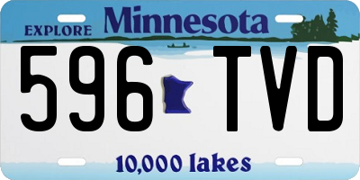 MN license plate 596TVD