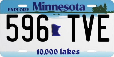 MN license plate 596TVE