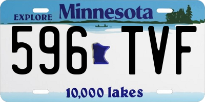 MN license plate 596TVF