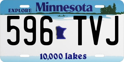MN license plate 596TVJ