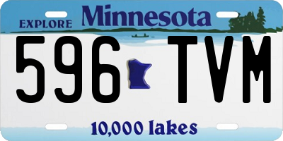 MN license plate 596TVM