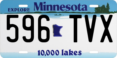 MN license plate 596TVX