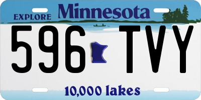 MN license plate 596TVY