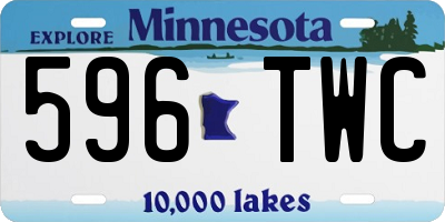 MN license plate 596TWC