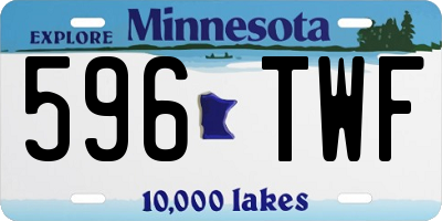 MN license plate 596TWF