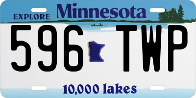 MN license plate 596TWP