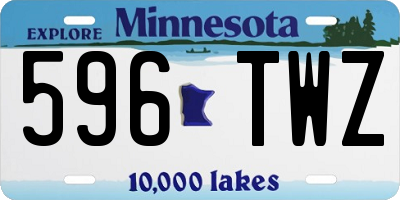 MN license plate 596TWZ