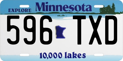 MN license plate 596TXD