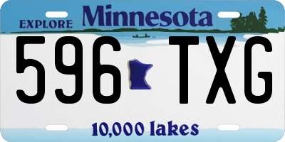 MN license plate 596TXG