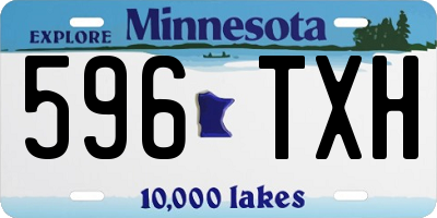 MN license plate 596TXH