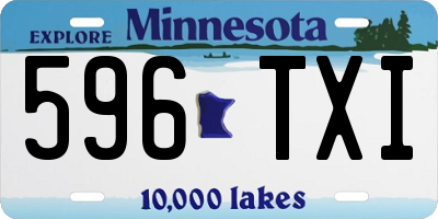 MN license plate 596TXI