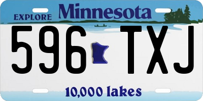 MN license plate 596TXJ