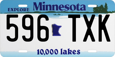 MN license plate 596TXK