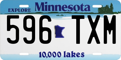 MN license plate 596TXM