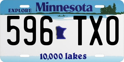 MN license plate 596TXO
