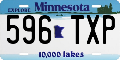 MN license plate 596TXP