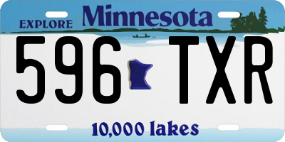 MN license plate 596TXR