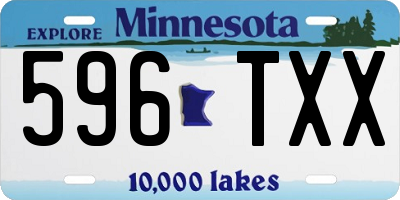 MN license plate 596TXX