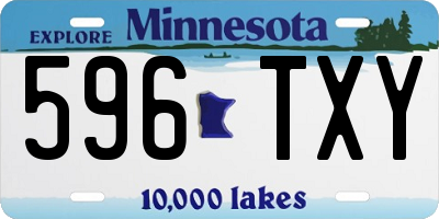 MN license plate 596TXY